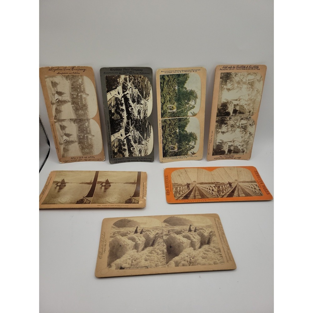 Lot 7 Antique Stereoview Cards Boer War South Africa Niagara Bridge Cuba Photo